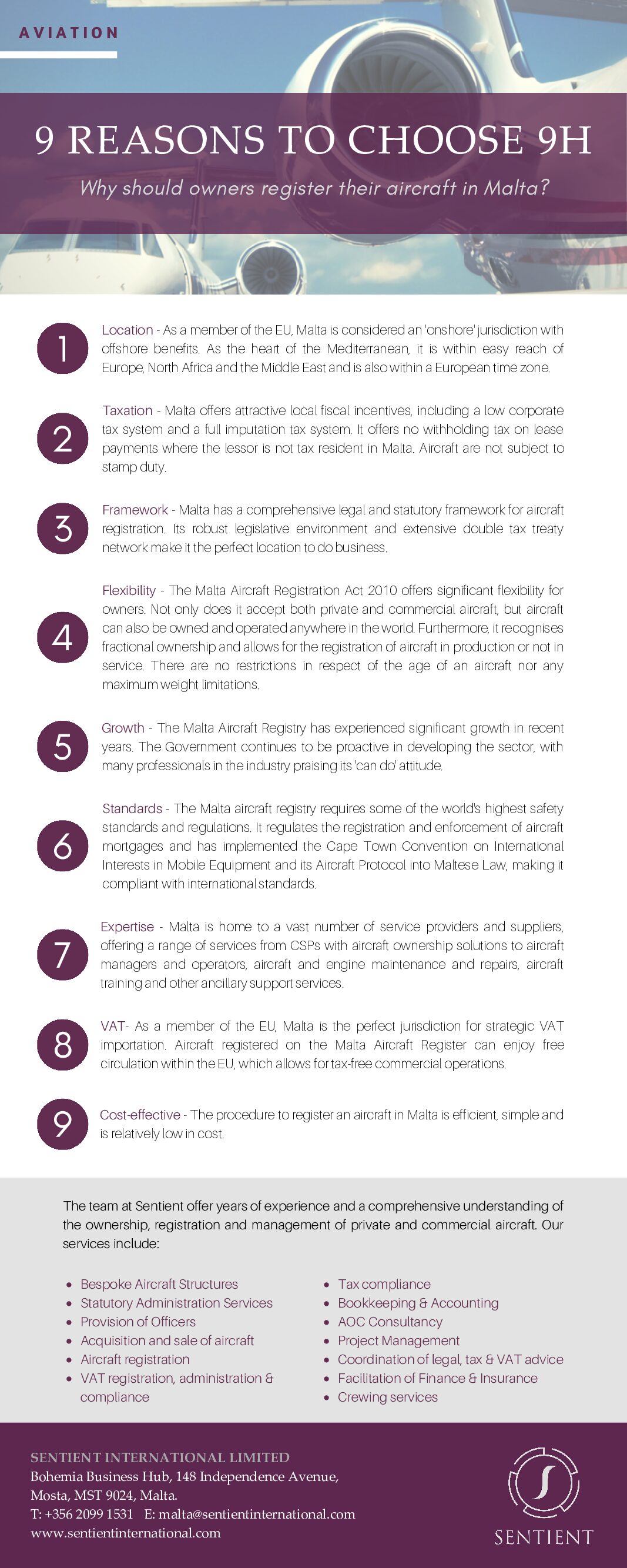 9 reasons to register your aircraft in Malta