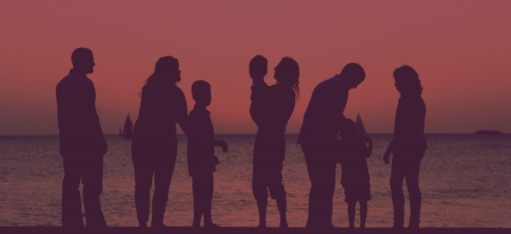 family on the beach at sunset, estate planning, trust establishment